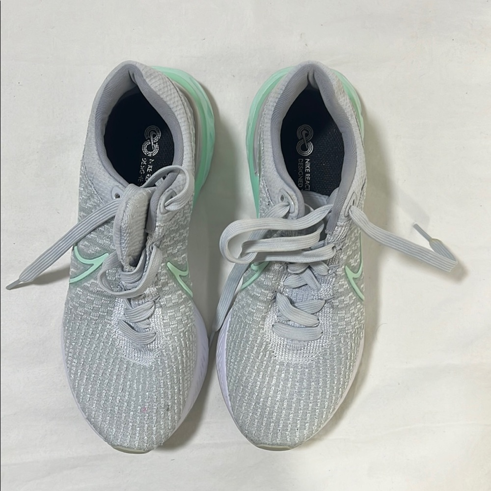 Nike Gray and Mint Women's Running Shoes